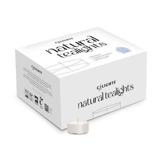 Box of C-Lights natural tealights